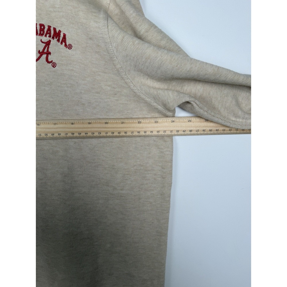 Knights Apparel Cotton Blend Tan 1/4 Zip Alabama Crimson Tide Sweater XL 46/48‎ - Picture 5 of 6